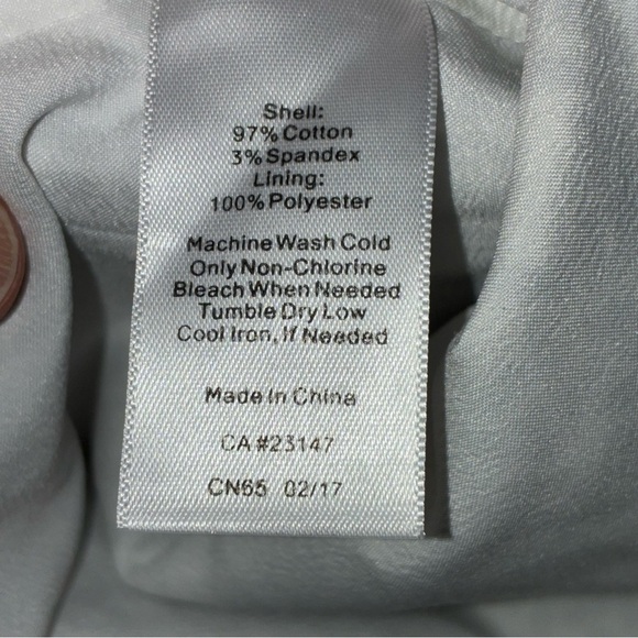 Talbots Skirt Womens 14 White Black Geometric Pencil Lined Career Scalloped Hem - Picture 7 of 7